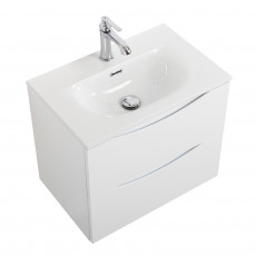 Тумба с раковиной подвесная BelBagno MARINO-CER-MINI-600-2C-SO-BO-P Bianco Opaco, раковина белая BB-8099-3-60