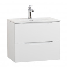 Тумба с раковиной подвесная BelBagno MARINO-CER-MINI-600-2C-SO-BO-P Bianco Opaco, раковина белая BB-8099-3-60