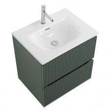 Тумба с раковиной подвесная BelBagno UNO-600-2C-SO-VO Еловый матовый, раковина белая BB-8099-60