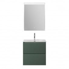 Тумба с раковиной подвесная BelBagno UNO-600-2C-SO-VO Еловый матовый, раковина белая BB-8099-60