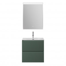 Тумба с раковиной подвесная BelBagno UNO-600-2C-SO-VO Еловый матовый, раковина белая BB-8099-60