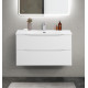 Тумба с раковиной подвесная BelBagno MARINO-CER-MINI-900-2C-SO-BL-P Bianco Lucido, раковина белая BB-8099-3-90 Тумба с раковиной подвесная BelBagno MARINO-CER-MINI-900-2C-SO-BL-P Bianco Lucido, раковина белая BB-8099-3-90