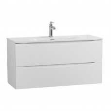 Тумба с раковиной подвесная BelBagno MARINO-CER-MINI-900-2C-SO-BL-P Bianco Lucido, раковина белая BB-8099-3-90