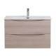 Тумба с раковиной подвесная BelBagno MARINO-CER-N-800-2C-SO-RG-P Rovere Grigio, раковина белая BB-8099-80 Тумба с раковиной подвесная BelBagno MARINO-CER-N-800-2C-SO-RG-P Rovere Grigio, раковина белая BB-8099-80