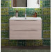 Тумба с раковиной подвесная BelBagno MARINO-CER-N-800-2C-SO-RG-P Rovere Grigio, раковина белая BB-8099-80