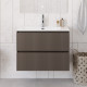 Тумба с раковиной подвесная BelBagno UNO-900-2C-SO-СO Бежевый матовый, раковина белая BB-8099-90 Тумба с раковиной подвесная BelBagno UNO-900-2C-SO-СO Бежевый матовый, раковина белая BB-8099-90