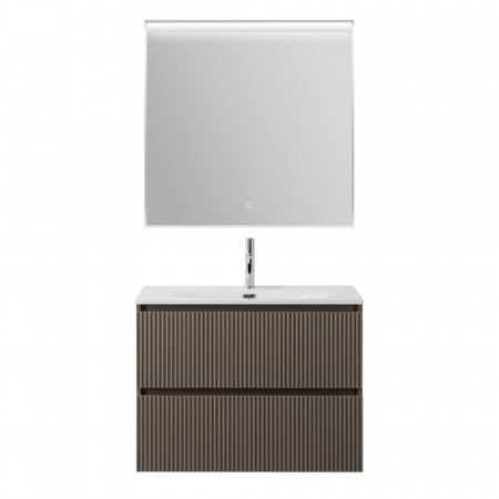 Тумба с раковиной подвесная BelBagno UNO-900-2C-SO-СO Бежевый матовый, раковина белая BB-8099-90 Тумба с раковиной подвесная BelBagno UNO-900-2C-SO-СO Бежевый матовый, раковина белая BB-8099-90