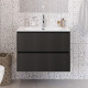 Тумба с раковиной подвесная BelBagno UNO-MINI-800-2C-SO-GSO Темно-Серый матовый, раковина белая BB-8099-3-80 Тумба с раковиной подвесная BelBagno UNO-MINI-800-2C-SO-GSO Темно-Серый матовый, раковина белая BB-8099-3-80