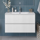 Тумба с раковиной подвесная BelBagno UNO-1200-2C-SO-BO Bianco Opaco, раковина белая BB-8099-120 Тумба с раковиной подвесная BelBagno UNO-1200-2C-SO-BO Bianco Opaco, раковина белая BB-8099-120