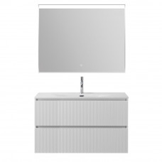 Тумба с раковиной подвесная BelBagno UNO-1200-2C-SO-BO Bianco Opaco, раковина белая BB-8099-120