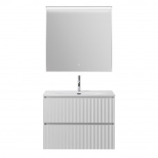 Тумба с раковиной подвесная BelBagno UNO-900-2C-SO-BO Bianco Opaco, раковина белая BB-8099-90
