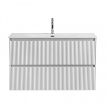 Тумба с раковиной подвесная BelBagno UNO-1000-2C-SO-BO Bianco Opaco, раковина белая BB-8099-100 Тумба с раковиной подвесная BelBagno UNO-1000-2C-SO-BO Bianco Opaco, раковина белая BB-8099-100