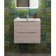 Тумба с раковиной подвесная BelBagno MARINO-CER-N-600-2C-SO-RG-P Rovere Grigio, раковина белая BB-8099-60 Тумба с раковиной подвесная BelBagno MARINO-CER-N-600-2C-SO-RG-P Rovere Grigio, раковина белая BB-8099-60