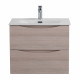 Тумба с раковиной подвесная BelBagno MARINO-CER-N-600-2C-SO-RG-P Rovere Grigio, раковина белая BB-8099-60 Тумба с раковиной подвесная BelBagno MARINO-CER-N-600-2C-SO-RG-P Rovere Grigio, раковина белая BB-8099-60
