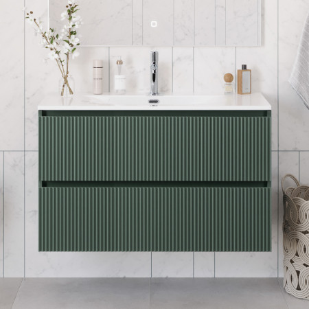Тумба с раковиной подвесная BelBagno UNO-1000-2C-SO-VO Еловый матовый, раковина белая BB-8099-100 Тумба с раковиной подвесная BelBagno UNO-1000-2C-SO-VO Еловый матовый, раковина белая BB-8099-100