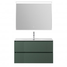 Тумба с раковиной подвесная BelBagno UNO-1000-2C-SO-VO Еловый матовый, раковина белая BB-8099-100