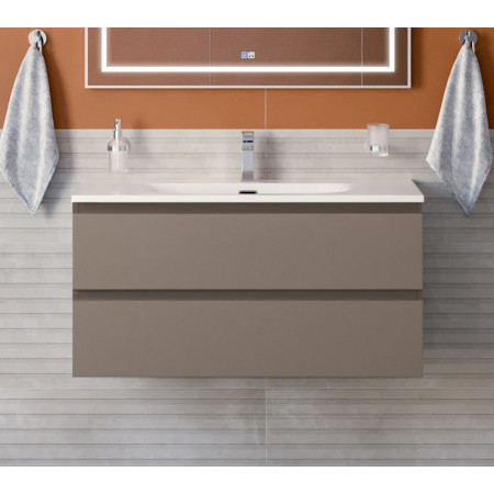 Тумба с раковиной подвесная BelBagno KRAFT-1000-2C-SO-CO Бежевый матовый, раковина белая BB-8099-100 Тумба с раковиной подвесная BelBagno KRAFT-1000-2C-SO-CO Бежевый матовый, раковина белая BB-8099-100