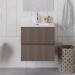 Тумба с раковиной подвесная BelBagno UNO-600-2C-SO-СO Бежевый матовый, раковина белая BB-8099-60
