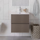 Тумба с раковиной подвесная BelBagno UNO-600-2C-SO-СO Бежевый матовый, раковина белая BB-8099-60 Тумба с раковиной подвесная BelBagno UNO-600-2C-SO-СO Бежевый матовый, раковина белая BB-8099-60