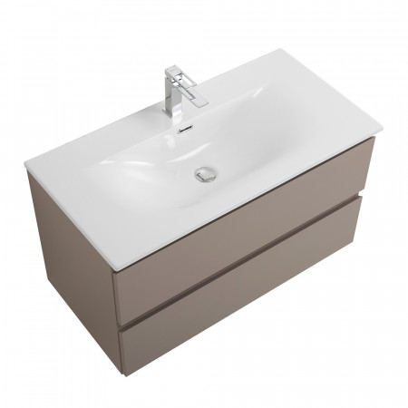 Тумба с раковиной подвесная BelBagno KRAFT-900-2C-SO-CO Бежевый матовый, раковина белая BB-8099-90 Тумба с раковиной подвесная BelBagno KRAFT-900-2C-SO-CO Бежевый матовый, раковина белая BB-8099-90