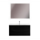Тумба с раковиной подвесная BelBagno MARINO-CER-MINI-1000-2C-SO-NL-P Nero Lucido, раковина белая BB-8099-3-100 Тумба с раковиной подвесная BelBagno MARINO-CER-MINI-1000-2C-SO-NL-P Nero Lucido, раковина белая BB-8099-3-100
