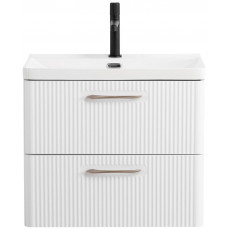 Подвесная тумба с раковиной Belbagno DUE 50 см Bincao Lucido DUE-500-2C-SO-BL-P + BB-8076-3-50