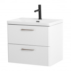 Подвесная тумба с раковиной Belbagno DUE 50 см Bincao Lucido DUE-500-2C-SO-BL-P + BB-8076-3-50
