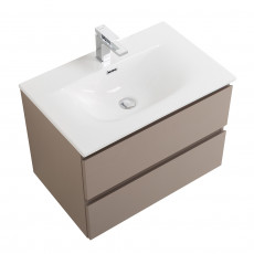 Тумба с раковиной подвесная BelBagno KRAFT-600-2C-SO-CO Бежевый матовый, раковина белая BB-8099-60