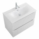 Тумба с раковиной подвесная BelBagno UNO-800-2C-SO-BO Bianco Opaco, раковина белая BB-8099-80 Тумба с раковиной подвесная BelBagno UNO-800-2C-SO-BO Bianco Opaco, раковина белая BB-8099-80