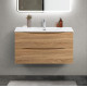 Тумба с раковиной подвесная BelBagno MARINO-CER-MINI-900-2C-SO-WO-P Rovere Bianco, раковина белая BB-8099-3-90 Тумба с раковиной подвесная BelBagno MARINO-CER-MINI-900-2C-SO-WO-P Rovere Bianco, раковина белая BB-8099-3-90
