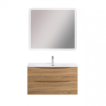 Тумба с раковиной подвесная BelBagno MARINO-CER-MINI-900-2C-SO-WO-P Rovere Bianco, раковина белая BB-8099-3-90 Тумба с раковиной подвесная BelBagno MARINO-CER-MINI-900-2C-SO-WO-P Rovere Bianco, раковина белая BB-8099-3-90