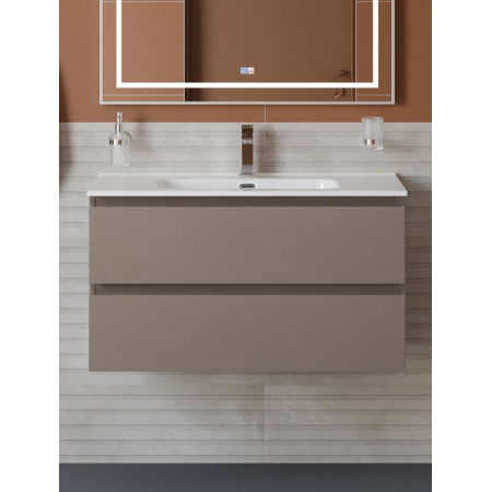 Тумба с раковиной подвесная BelBagno KRAFT-800-2C-SO-CO Бежевый матовый, раковина белая BB800ETL Тумба с раковиной подвесная BelBagno KRAFT-800-2C-SO-CO Бежевый матовый, раковина белая BB800ETL