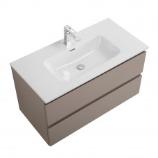 Тумба с раковиной подвесная BelBagno KRAFT-800-2C-SO-CO Бежевый матовый, раковина белая BB800ETL