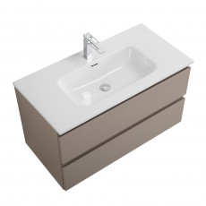 Тумба с раковиной подвесная BelBagno KRAFT-800-2C-SO-CO Бежевый матовый, раковина белая BB800ETL