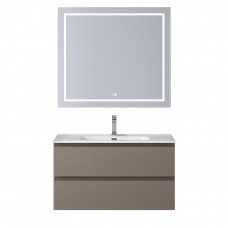 Тумба с раковиной подвесная BelBagno KRAFT-800-2C-SO-CO Бежевый матовый, раковина белая BB800ETL