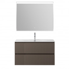 Тумба с раковиной подвесная BelBagno UNO-1000-2C-SO-СO Бежевый матовый, раковина белая BB-8099-100