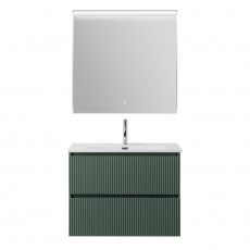Тумба с раковиной подвесная BelBagno UNO-800-2C-SO-VO Еловый матовый, раковина белая BB-8099-80