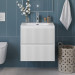 Тумба с раковиной подвесная BelBagno UNO-700-2C-SO-BO Bianco Opaco, раковина белая BB-8099-70