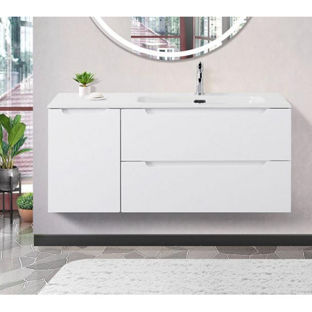 Подвесная тумба с раковиной BelBagno ETNA 120 Bianco Lucido правая, ETNA-1200-2C-1A-SO-BL-R + BB1200ETL-R Подвесная тумба с раковиной BelBagno ETNA 120 Bianco Lucido правая, ETNA-1200-2C-1A-SO-BL-R + BB1200ETL-R