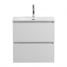 Тумба с раковиной подвесная BelBagno UNO-600-2C-SO-BO Bianco Opaco, раковина белая BB-8099-60