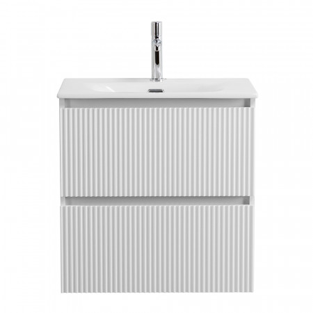 Тумба с раковиной подвесная BelBagno UNO-600-2C-SO-BO Bianco Opaco, раковина белая BB-8099-60 Тумба с раковиной подвесная BelBagno UNO-600-2C-SO-BO Bianco Opaco, раковина белая BB-8099-60
