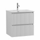 Тумба с раковиной подвесная BelBagno UNO-600-2C-SO-BO Bianco Opaco, раковина белая BB-8099-60 Тумба с раковиной подвесная BelBagno UNO-600-2C-SO-BO Bianco Opaco, раковина белая BB-8099-60