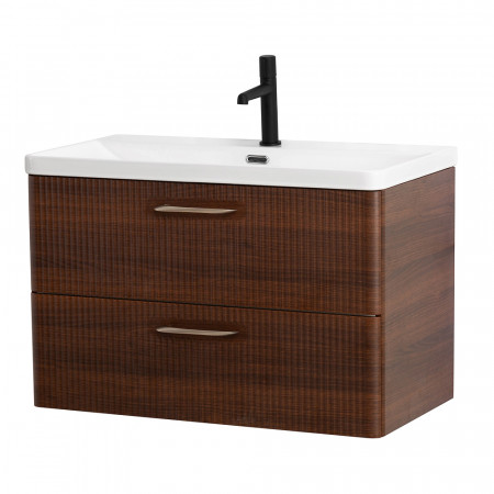 Подвесная тумба с раковиной Belbagno DUE, 80 см Noce DUE-800-2C-SO-NOCE-P + BB-8076-3-80 Подвесная тумба с раковиной Belbagno DUE, 80 см Noce DUE-800-2C-SO-NOCE-P + BB-8076-3-80