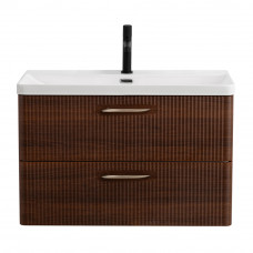 Подвесная тумба с раковиной Belbagno DUE, 80 см Noce DUE-800-2C-SO-NOCE-P + BB-8076-3-80