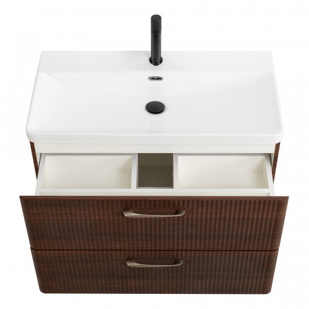 Подвесная тумба с раковиной Belbagno DUE, 80 см Noce DUE-800-2C-SO-NOCE-P + BB-8076-3-80 Подвесная тумба с раковиной Belbagno DUE, 80 см Noce DUE-800-2C-SO-NOCE-P + BB-8076-3-80