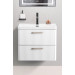 Подвесная тумба с раковиной Belbagno DUE 60 см., Bianco Lucido, DUE-600-2C-SO-BL-P + BB-8076-3-60