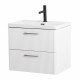 Подвесная тумба с раковиной Belbagno DUE 60 см., Bianco Lucido, DUE-600-2C-SO-BL-P + BB-8076-3-60 Подвесная тумба с раковиной Belbagno DUE 60 см., Bianco Lucido, DUE-600-2C-SO-BL-P + BB-8076-3-60