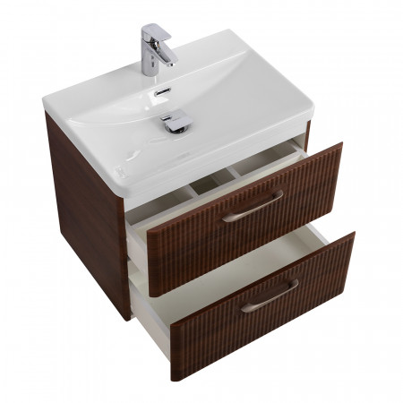 Подвесная тумба с раковиной Belbagno DUE 50 см Noce DUE-500-2C-SO-NOCE-P + BB-8076-3-50 Подвесная тумба с раковиной Belbagno DUE 50 см Noce DUE-500-2C-SO-NOCE-P + BB-8076-3-50