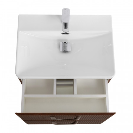 Подвесная тумба с раковиной Belbagno DUE 50 см Noce DUE-500-2C-SO-NOCE-P + BB-8076-3-50 Подвесная тумба с раковиной Belbagno DUE 50 см Noce DUE-500-2C-SO-NOCE-P + BB-8076-3-50