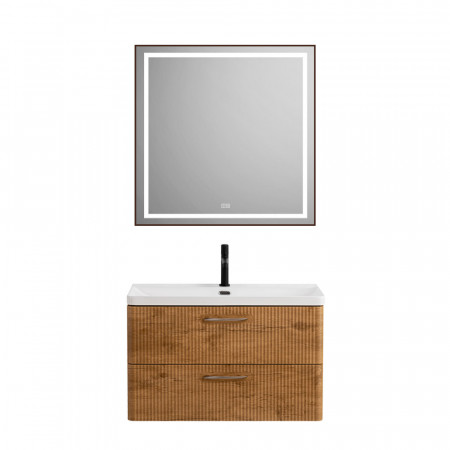 Подвесная тумба с раковиной Belbagno DUE, 80 см Rovere Nature DUE-800-2C-SO-RN-P + BB-8076-3-80 Подвесная тумба с раковиной Belbagno DUE, 80 см Rovere Nature DUE-800-2C-SO-RN-P + BB-8076-3-80